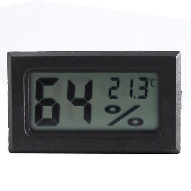 Amdohai Mini Electric Temperature And Humidity Indicator Embeddable Digital Display Indoor/Outdoor Pet Reptile Threadless Hygrometer