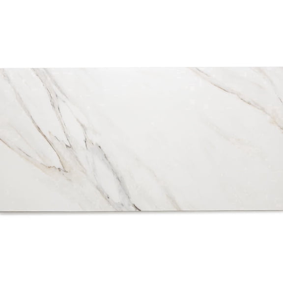 The Tile Life Monarch Oro Borghini 12" x 24" Calacatta Gold Polished Porcelain Floor & Wall Tile, Case (8 Tiles)