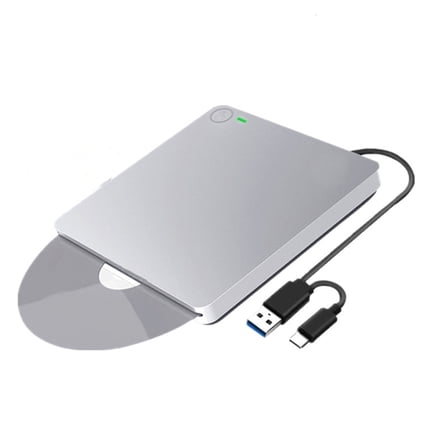 VIPQV External Blu Ray Drive, 24X Slot-in USB 3.0 BD/DVD/CD Burner Reader, True Blu-ray Writer Supporting 3D Playback & BD25/BD50 Discs, External BD Drive Compatible with Windows XP/7/8/10, Mac OS