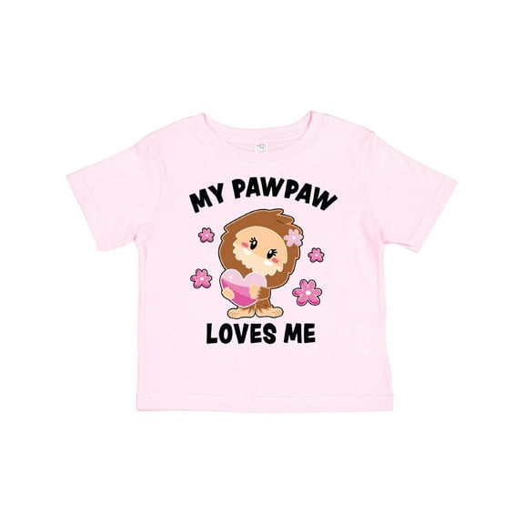 Inktastic My Pawpaw Loves Me with Bigfoot Girls Toddler T-Shirt