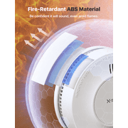 X Sense 10 Year Battery Smoke Detector, Photoelectric Sensor, ETL Listed, Battery Powered Smoke Alarm, SD2J0AX, 10 PACK