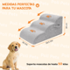 thumbnail image 3 of Escalera para Perro Poli Pets Gris de 3 Pasos Afelpada con Funda Removible y Agarradera, 3 of 8