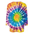 thumbnail image 4 of Fznquz 3/4 Sleeve Womens Tops Casual Tie Dye Shirts Crew Neck 2025 Soft Spring Blouse Women, 4 of 5