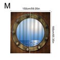 thumbnail image 3 of Matsuzay Cortina de 2 uds con patrón de paisaje, decoraciones impermeables para ventanas, cortina para colgar en la pared, lavable a máquina para sala Sombras de ventana METRO Matsuzay HA010888-02, 3 of 6