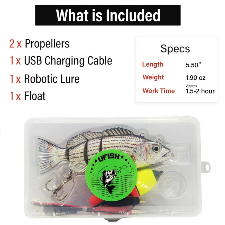 Large Robotic Lure Animated Swimbait Electric USB Wobbler Self Swimming Lure, Size: 5.50, Silver