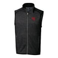 thumbnail image 2 of Men's Cutter & Buck Heather Charcoal Western Kentucky Hilltoppers Mainsail Sweater-Knit Big & Tall Full-Zip Vest, 2 of 3