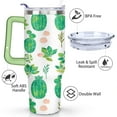 thumbnail image 3 of Cactus 40 Oz Tumbler with Handle Lid and Straw, Stainless Steel Double Walled Vacuum Insulated Cup, Cute Anniversary Wedding Birthday Gifts Tumbler for Women Men Friends Outdoor Indoor, 3 of 7