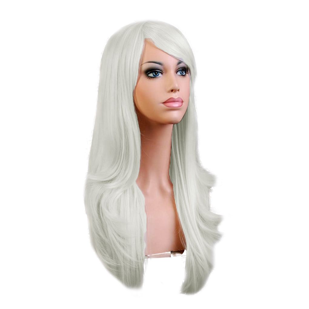 2pcs Lady Women Girls 70cm Curly Wigs Cosplay Costume Anime Party Hair