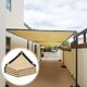 thumbnail image 1 of Shade Sail Beige 1m 2m 3m 4m 5m Shade Netting for Outdoor Greenhouse with Reinforced Eyelets, Shade Cloth for Parking Lots, Gardens, Patio Fences (Siz, 1 of 5