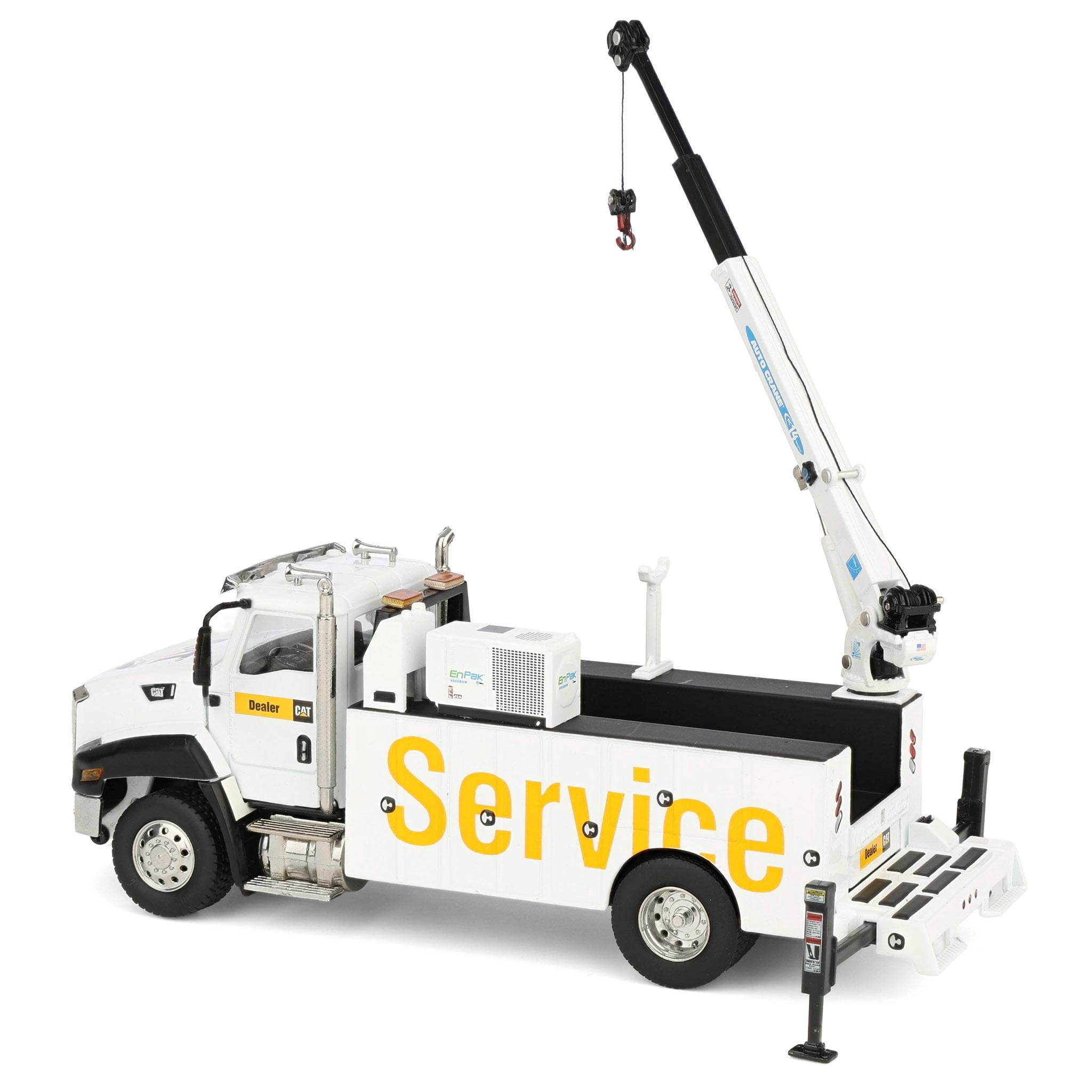 CAT Caterpillar CT660 Auto-Crane Titan 85 Truck w/Miller EnPak White 1/50 Scale Diecast Model by Diecast Masters