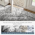 thumbnail image 4 of Reepow 8x10 Washable Vintage Boho Soft Non-Slip Low Pile Area Rug for Living Room Office Dining Room,Floral Grey, 4 of 9