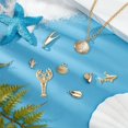 thumbnail image 6 of 1Box 54g Real 14K Gold Plated Charms Bulk Gold Summer Ocean Charm 16Pcs Sea Theme Marine Life Charms Starfish Shell Charm Pendant for DIY Christmas Earring Bracelet Jewelry Making Supplies, 6 of 9