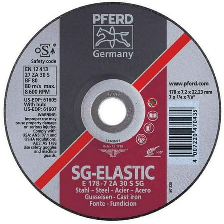 

Pferd Pferd 61602 4-1/2\ X 1/4\ Grinding Wheel 7/8\ Ah Za 30 S Sg - Type 27 (10 In A Box)