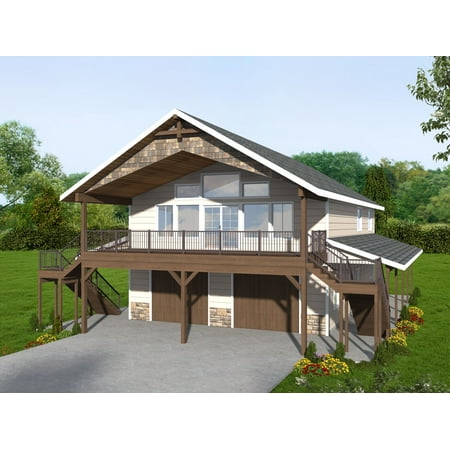 

001-3393: Garage apartment 3 Bed 3 Bath Luxury Home Plan 2250 Sq Ft: Full Blueprints with License to Build by Home Plan Marketplace - Lesuto