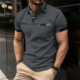 thumbnail image 3 of Gubotare Mens Polo Shirts Casual Short Sleeve Button Down Polo Shirt Classic Golf Shirts (GY1,XXL), 3 of 4