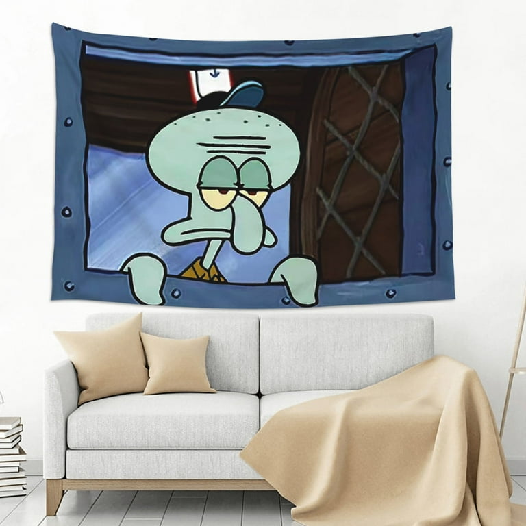 Cartoon Squidward Tapestry 40 in x 60 in Funny Meme Tapestries Walmart