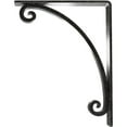 thumbnail image 4 of Ekena Millwork 2"W x 7 1/2"D x 10"H Legacy Wrought Iron Bracket, (Triple center brace), Antiqued Pewter, 4 of 8