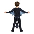 thumbnail image 3 of Black Dragon Costume Dark Scale Jumpsuit with Mask Wings and Tail Halloween Mythical Creature Cosplay Outfit for Themed Party Stage Play Dress Up for Halloween Party, 3 of 3