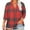 Red [Mix & Save More] [Summer Savings], variant on Plus Size Women's Casual Printed 3/4 Sleeve V-Neck Blouse Shirt Top Fashionable and Comfortable Loose Fit Tunic for Work Office | CSEONE,Blue L