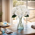 thumbnail image 2 of 6 Pcs Faux White Hydrangeas Fake Flowers Artificial Silk Hydrangea Flower With Stems Bouquets Arrangement for Home Table Centerpieces Wedding Baby Shower Birthday Party Decoration(White), 2 of 9