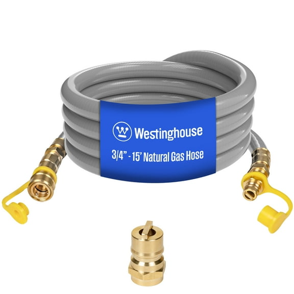 Westinghouse 15-Foot Natural Gas Hose with Adapter, 3/4-Inch Diameter, For Westinghouse Tri Fuel Generators