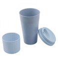 thumbnail image 3 of ACDANC 2026 New Eco-Friendly Coffee Tea Cup Wheat Straw Travel Water Drink Mug with Silicone Lid Drinking Mugs Pink 1Pcs 401-500Ml, 3 of 4
