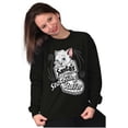 thumbnail image 4 of Christmas Santas Stocking Stuffer Cat Women Crewneck Sweatshirt Brisco Brands L, 4 of 6