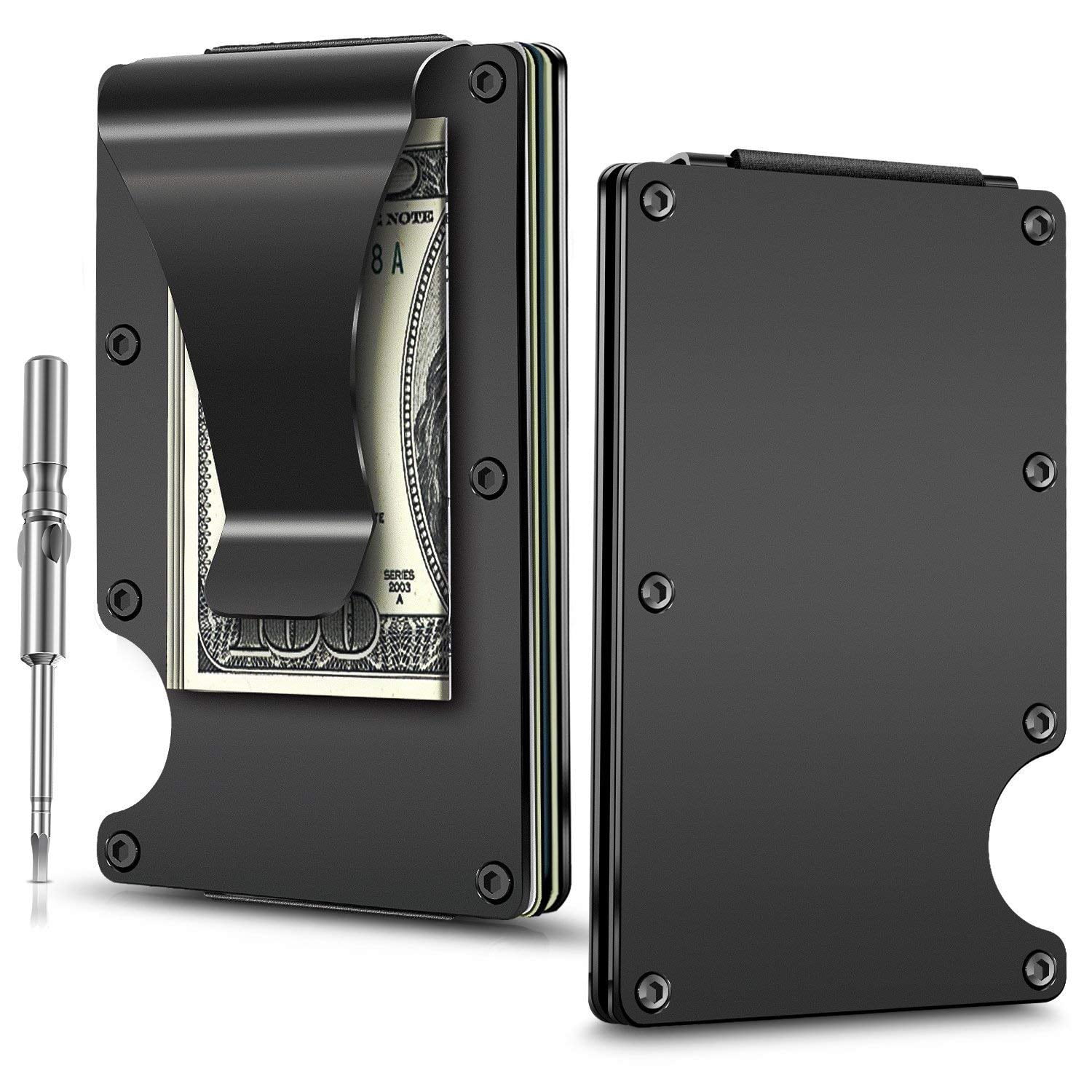 Koavoty - 【Gifts for Him】Aluminum Slim Front Pocket Wallet Credit Card Case Holder RFID Blocking ...