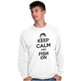 thumbnail image 3 of Keep Calm Fish On Fishing Enthusiast Men's Long Sleeve Tee T Shirt Brisco Brands M, 3 of 6