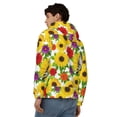 thumbnail image 4 of Honeii Tiger Swallowtail On Flowers Print Hoodies for Men, Pullover & Full Zip, Breathable Zip up Hoodie, Sweatshirt-3X-Large, 4 of 5