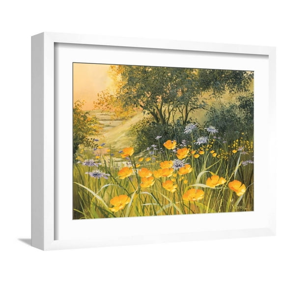 Art.com Golden Sunset Art Print by Mary Dipnall, White Frame Wall Art, 21" x 17"