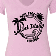 thumbnail image 4 of Inktastic Next Stop Sanibel Island, Florida Women's V-Neck T-Shirt, 4 of 5