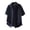 Dark Blue, variant on Men's Deinm Shirts Summer Casual Solid Color Button Up Short Sleeve Collar Pocket Shirt Coat