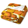 thumbnail image 4 of 70S Pattern Retro Orange and Brown Tones Flannel Fleece Throw Blankets 50"X40" Lightweight Fluffy Winter Fall Blanket Cozy Soft Fuzzy Plush Home Decor for Couch Bed Sofa Bedroom Living Room Travel, 4 of 6