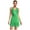 Green, variant on Raenseen Women's Rhinestone Fringe Latin Jazz Dance Dress Sleeveless Salsa Cha-Cha Rumba Tassel Leotard Green 3XL