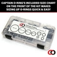 thumbnail image 4 of Captain O-Ring ORS Flat Face Hydraulic O-Ring Seal Kit Buna 90 / BN90 - 180 Piece Kit, 4 of 8