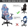 thumbnail image 4 of KUIFORTI Cherry Blossoms Gaming Chair Covers Slipcovers Easy Installation Game Computer Office Desk Chair Cover Protector Waterproof for Office and Computer Chairs, 4 of 7