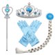 thumbnail image 1 of ZHAOCHENG Princesa Elsa - conjunto trenza, tiara, varita y un par de guantes 1, 1 of 5