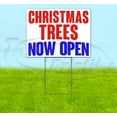 thumbnail image 1 of Christmas Trees Now Open (18" x 24") Yard Sign, Includes Metal Step Stake, 1 of 6
