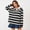 Gray, variant on Women Long Sleeve Striped Polo Shirt Oversized Collar Y2k Pullover T Shirt Casual Loose Streetwear Rugby Sweatshirt, L