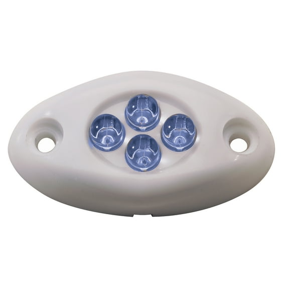 Innovative Lighting 004-2100-7 Surface-Mount 4 LED Courtesy Light - Blue LED with White Case