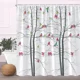 thumbnail image 3 of Juego de cortinas de ducha modernas negras con ganchos: cortinas de ducha en blanco y negro para baño, cortinas de baño geométricas de tela con ganchos, 3 of 5
