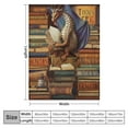 thumbnail image 4 of ARISTURING Be A Book Dragon Sherpa Blanket - in A World of Bookworms Dragon Blanket - Soft Warm Reading Sherpa Throw Blanket for Sofa Bedroom Couch - Birthday Christmas Book Bedding Gifts -, 4 of 6