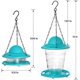 thumbnail image 3 of Bird Feeder, Hanging Wild Bird Feeder For Outside, 520ml Squirrel Proof Bird Feeders With Rotating L, 3 of 5