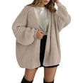 thumbnail image 3 of Gyexs Womens Oversized Cardigan Sweaters 2025 Fall Long Sleeve Knit Open Front Lightweight Sweater (Khaki, Size M), 3 of 7