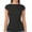 #050 Black, variant on Women's Cap Sleeves Cutout Back Top High Neck Fitted Casual Tank Stylish Summer Open Back Shirt Black,S