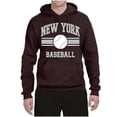 thumbnail image 2 of Wild Bobby City of New York NY Baseball Fantasy Fan Sports Unisex Hoodie Sweatshirt, Brown, Large, 2 of 6