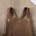 thumbnail image 3 of Newborn Baby Corduroy Sleeveless Romper Solid Color Backless Jumpsuit, 3 of 8