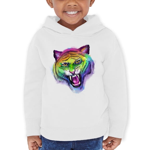 Rainbow Tiger Hoodie Toddler -Rose Khan Designs,  5 Toddler