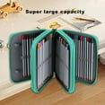 thumbnail image 6 of Zipper Stationery Bag Multi-functional 72 Slots Pencil Holder with Zipper Closure Twill Fabric Large Capacity Pencil Case for Watercolor Pens or Markers, Pencil Case Organizer, 6 of 8